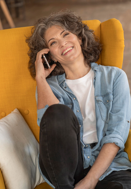 Woman talking mobile
